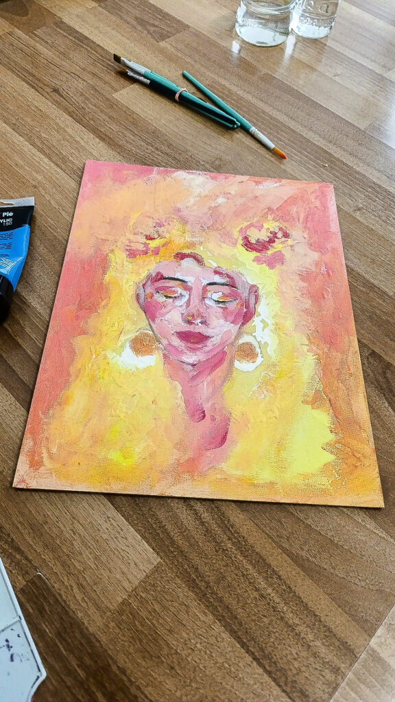 Photographie de mon tableau infini, avant