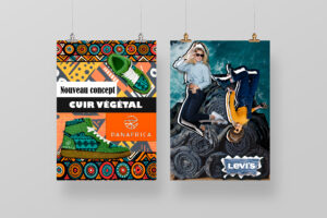 Deux affiches qui exposent mes deux de mes travaux de photoshop.